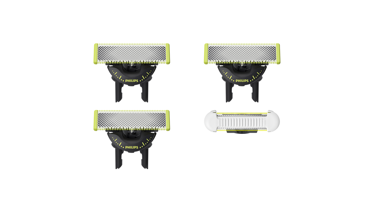 OneBlade QP949/50 Komplekt:3 x 360 + 1 x Skin Protect lõiketera