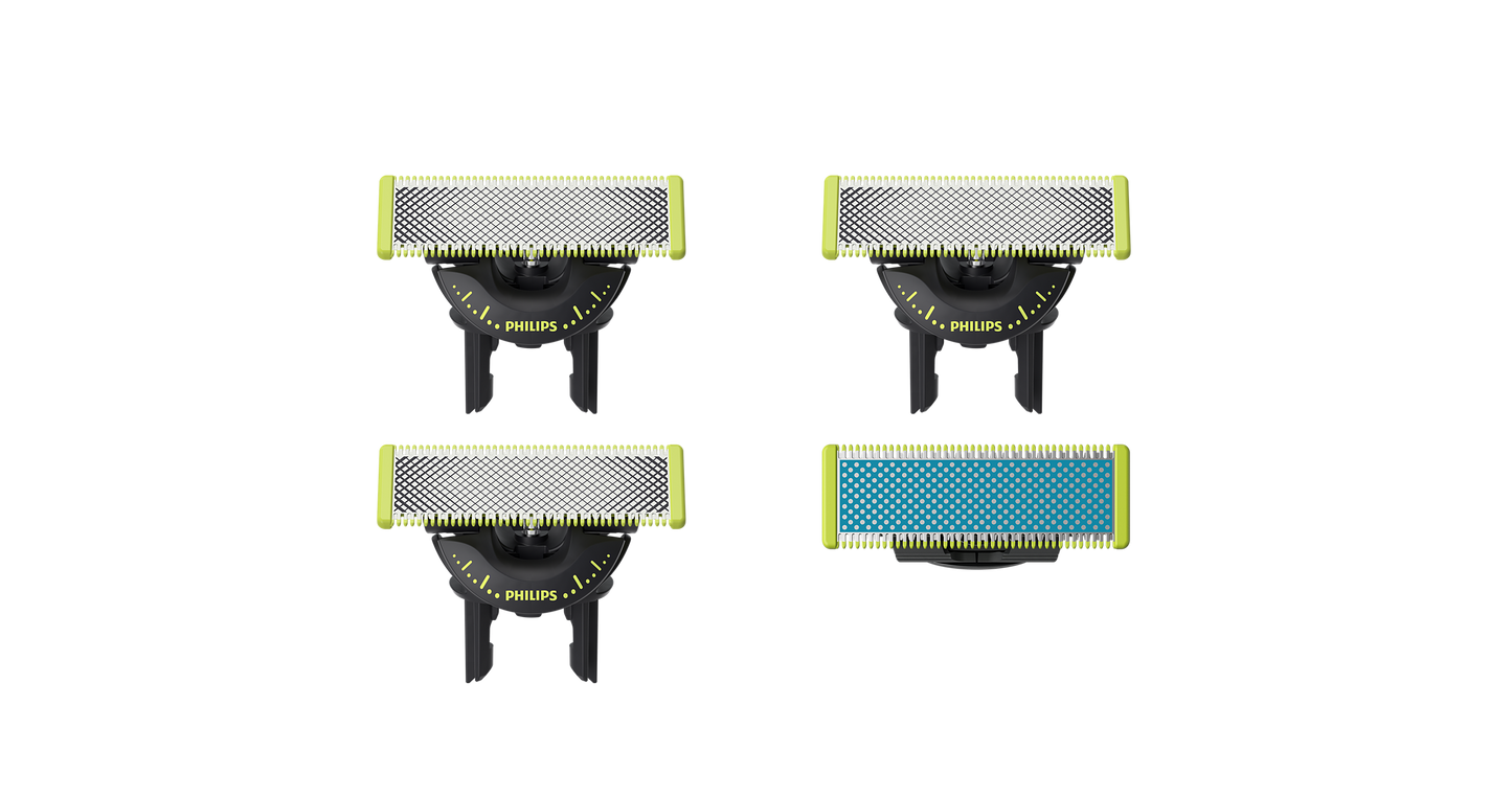 OneBlade QP945/50 Komplekt: 3x360 lõiketera++1 hõõrdumisvastane tera