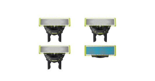 OneBlade QP945/50 Komplekt: 3x360 lõiketera++1 hõõrdumisvastane tera