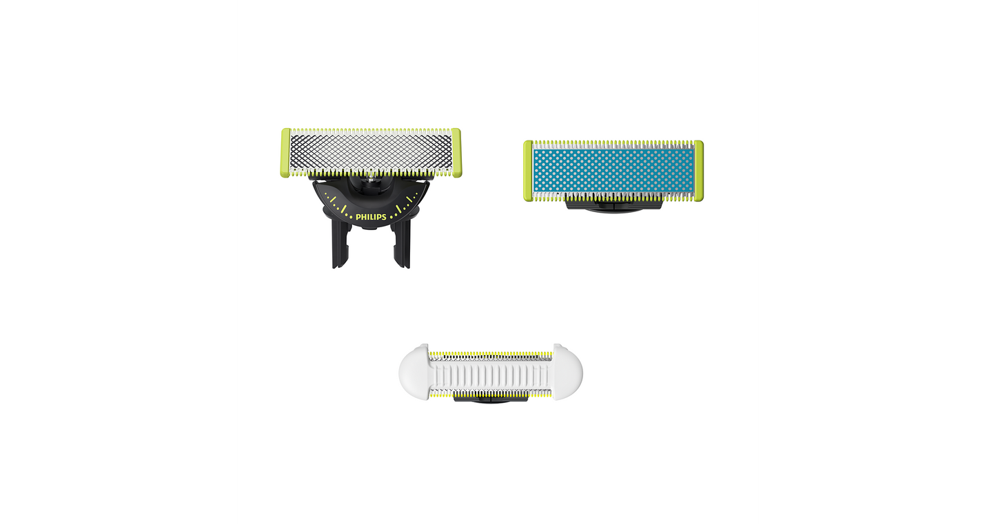 OneBlade QP936/50 Komplekt: 1×360, 1×hõõrd.vast., 1×SkinProtect tera